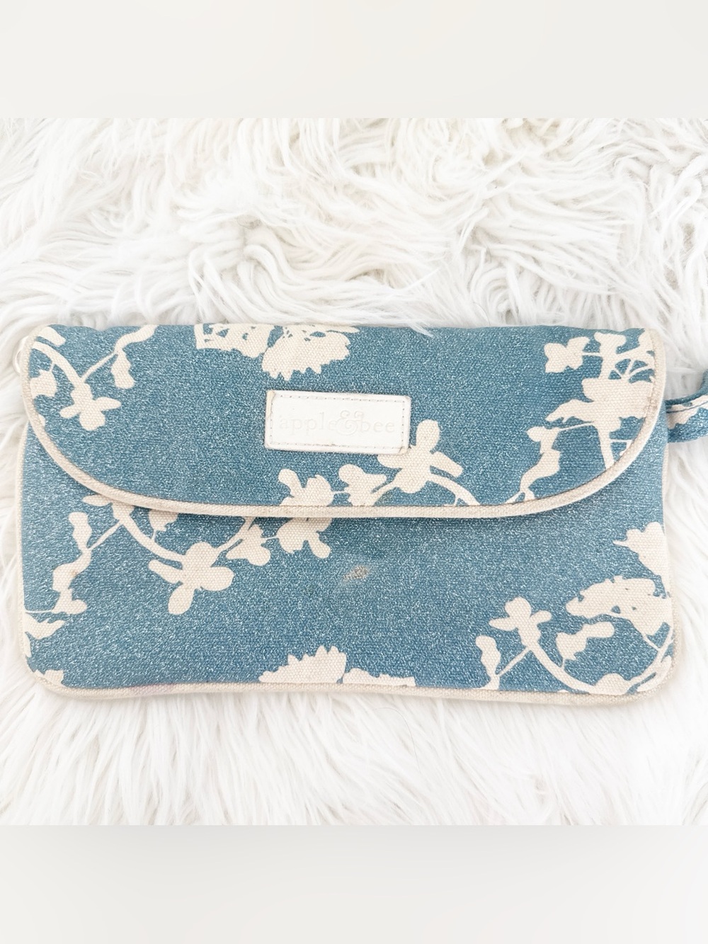 Blue Floral Cosmetic Pouch